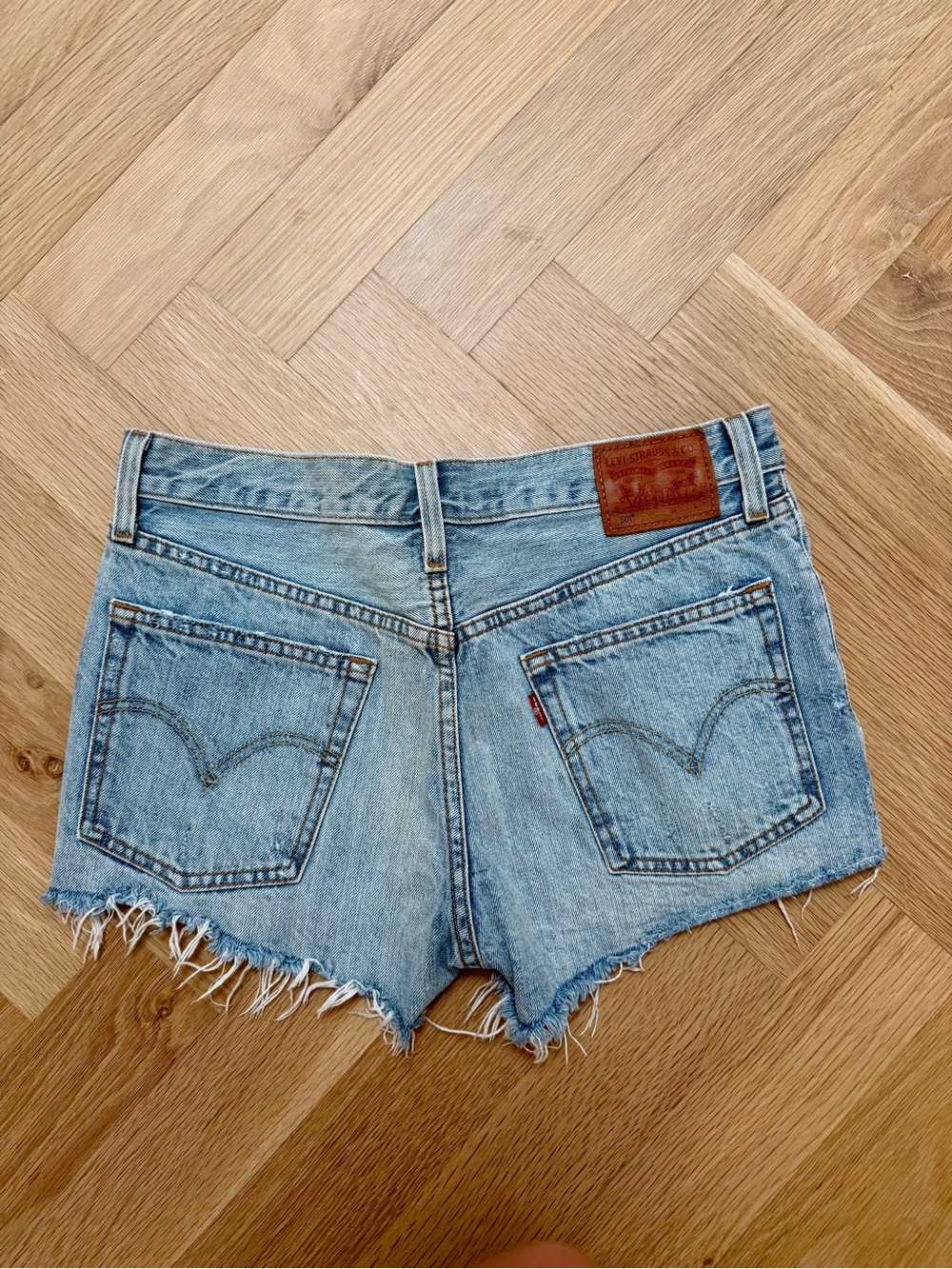 Levi's Light Wash Denim Cutoff Shorts
